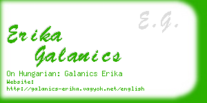 erika galanics business card